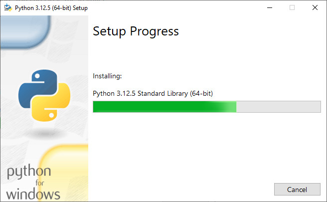 Python being installed