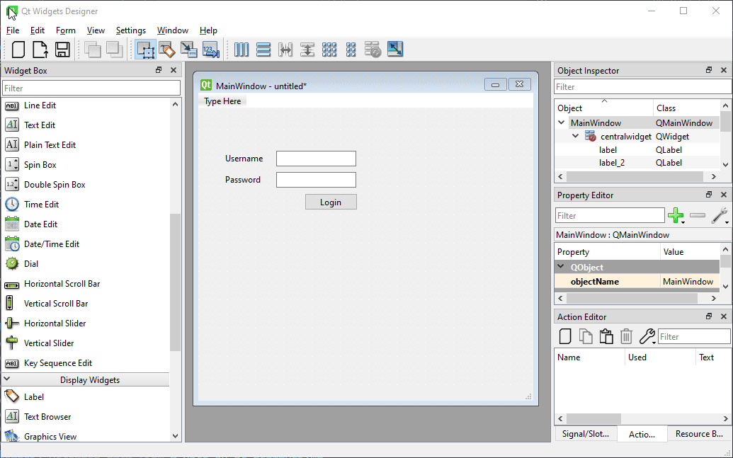 A demonstration of adding layouts in Qt Designer